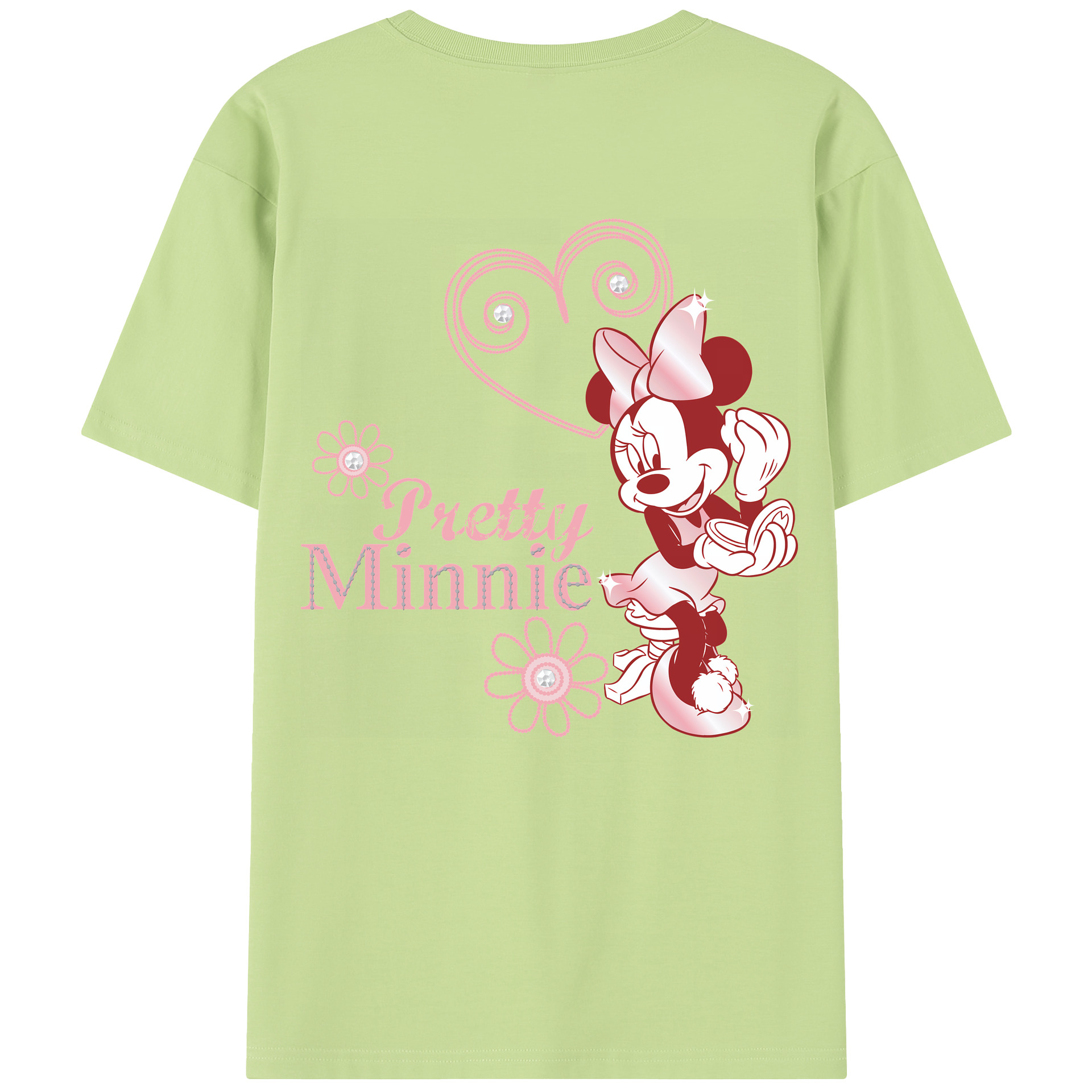 （画像用） ミッキーマウス Mickey Mouse 綿100％半袖Tシャツ（背面プリント）